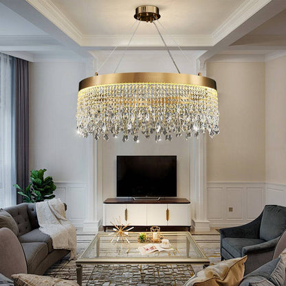 round crystal chandelier Graceful yoogee