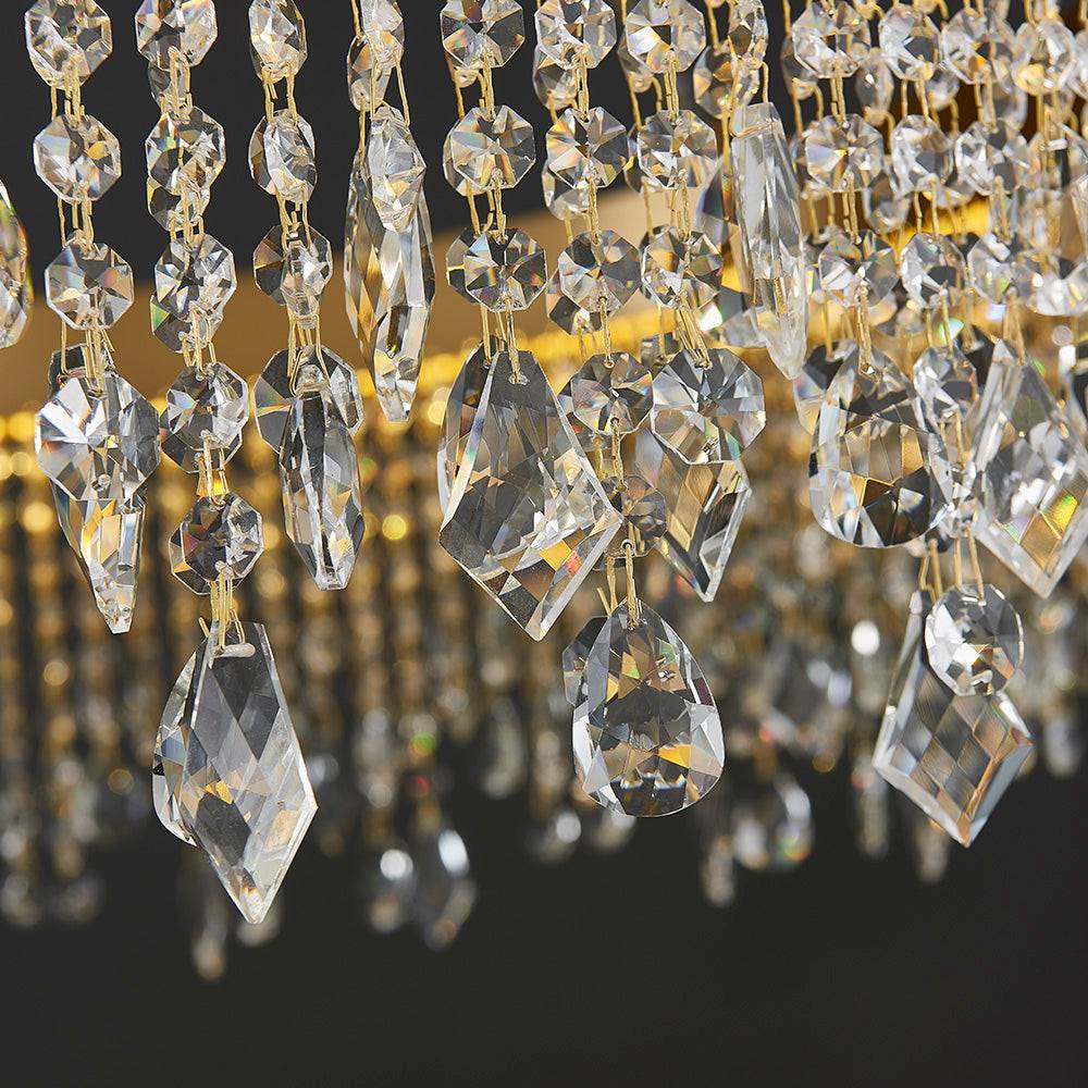 round crystal chandelier Graceful yoogee-Detailed