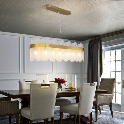 Glass rectangular living room chandelier Horizon Pendant