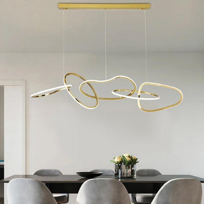 ring acrylic chandelier Interlocking Pendant