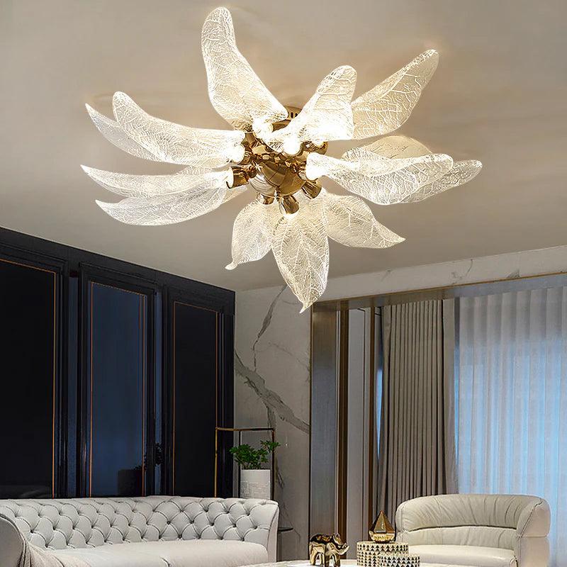 living room ceiling chandelier Leaf Ceiling yoogee