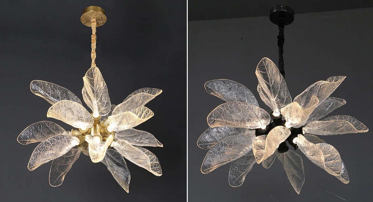 Acrylic led chandelier for dining room lamp Leaf Pendant