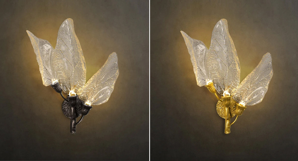 led acrylic bedroom wall light Leaf Sconce