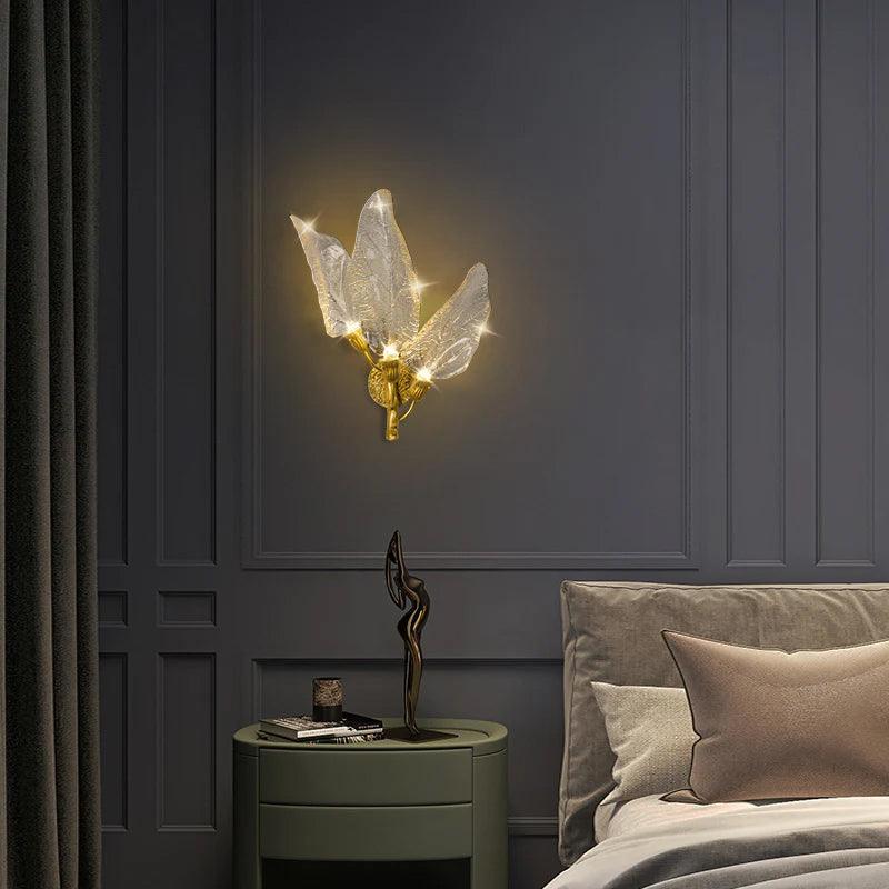 bedroom wall light Leaf Sconce yoogee