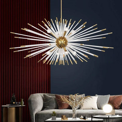 Explosion Shaped Crystal Rod Living Room Chandelier Luminous stick