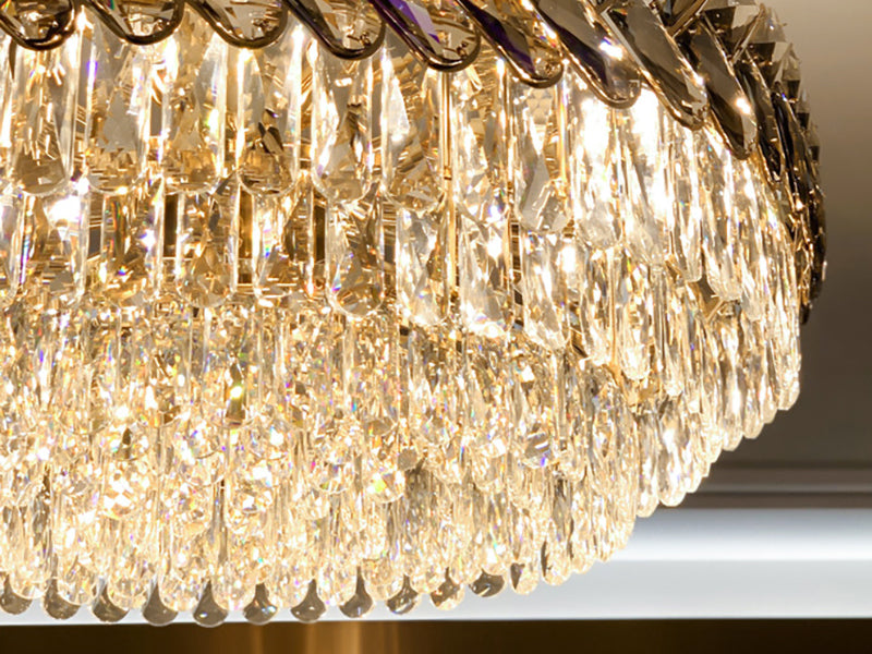 dining room oval crystal chandelier Magnificent Pendant yoogee-detail