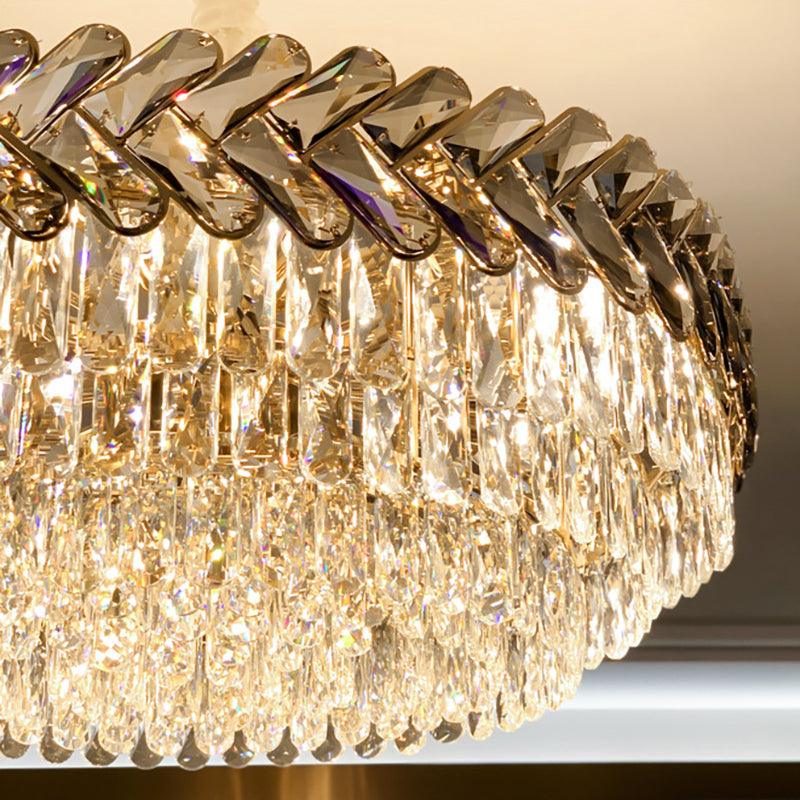 dining room oval crystal chandelier Magnificent Pendant yoogee-detail