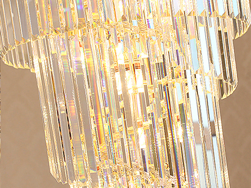 large crystal staircase chandelier  Magnificent Staircase Detail