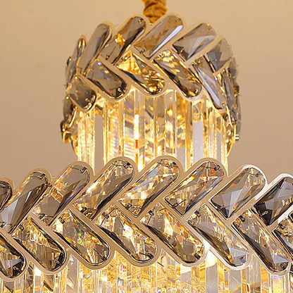 large crystal staircase chandelier  Magnificent Staircase Detail