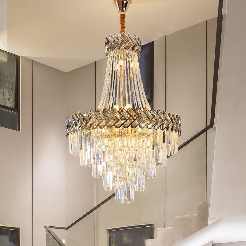 staircase crystal chandelier Magnificent yoogee