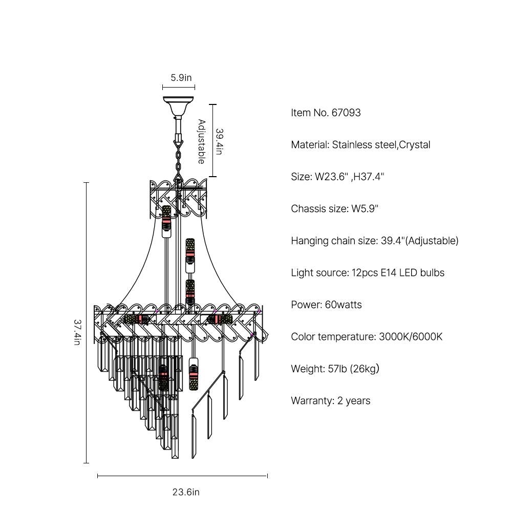 staircase crystal chandelier Magnificent yoogee-size