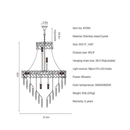 staircase crystal chandelier Magnificent yoogee-size