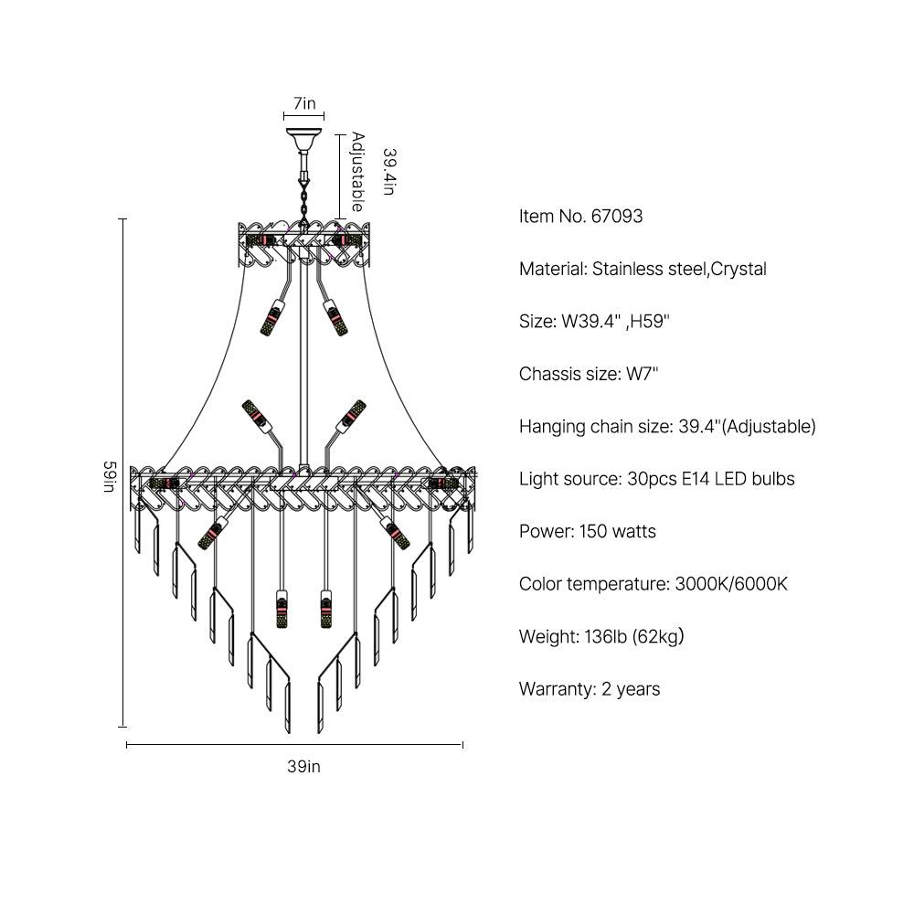 staircase crystal chandelier Magnificent yoogee-size