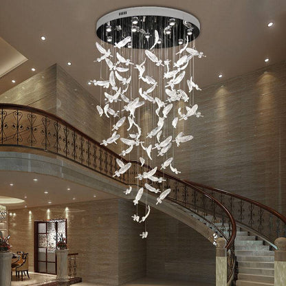 Feather crystal chandelier Melodic