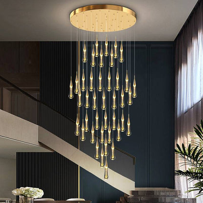 staircase crystal chandelier Meteors Staircase