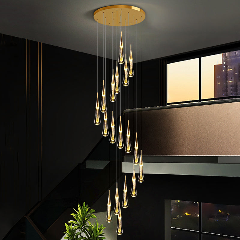 staircase crystal chandelier Meteors Staircase