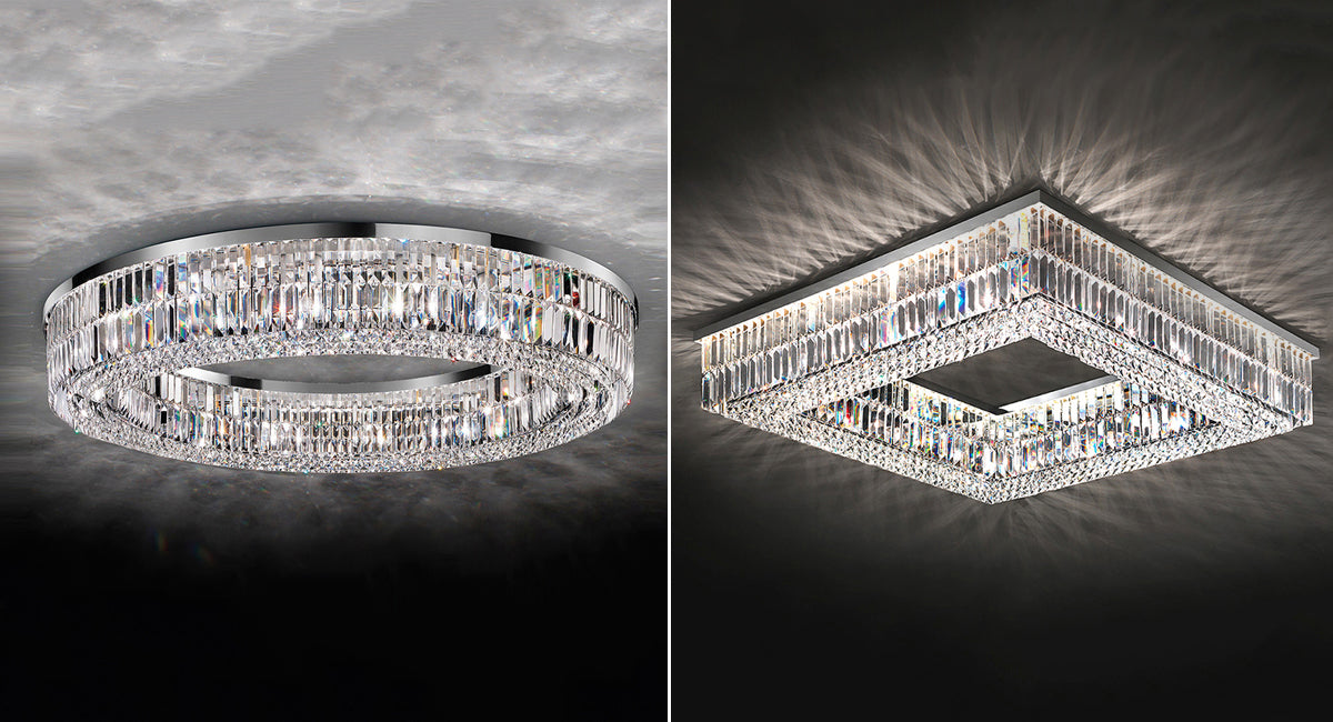 ceiling crystal light Mirror Ceiling