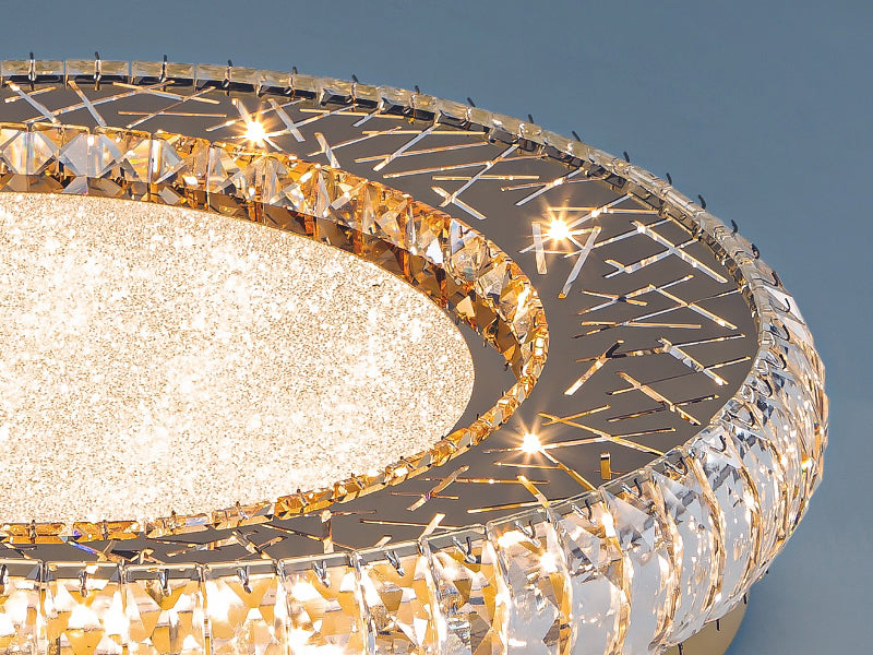 Golden crystal bedroom ceiling lamp Nest Ceiling Detail