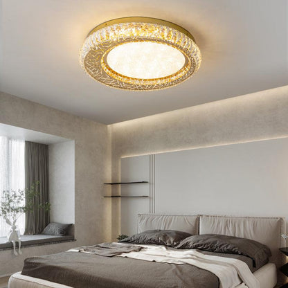 Golden crystal bedroom ceiling lamp Nest Ceiling