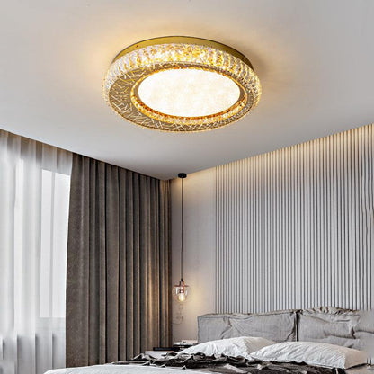 Golden crystal bedroom ceiling lamp Nest Ceiling