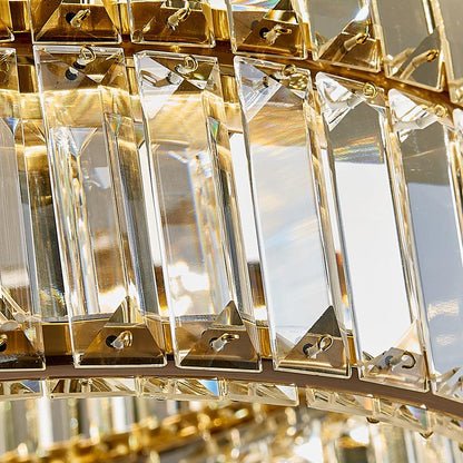 Gold round crystal chandelier Nimbus Ceiling detail