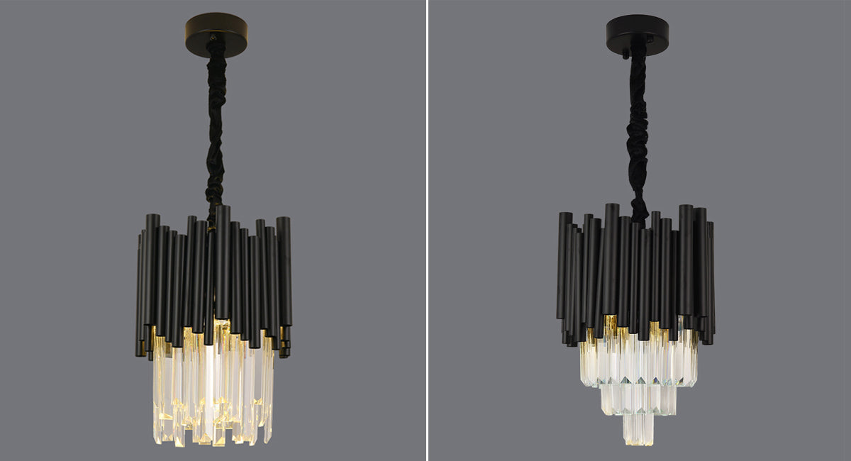 Crystal Black Bar Restaurant Chandelier Nocturne-Pendant-Small yoogee