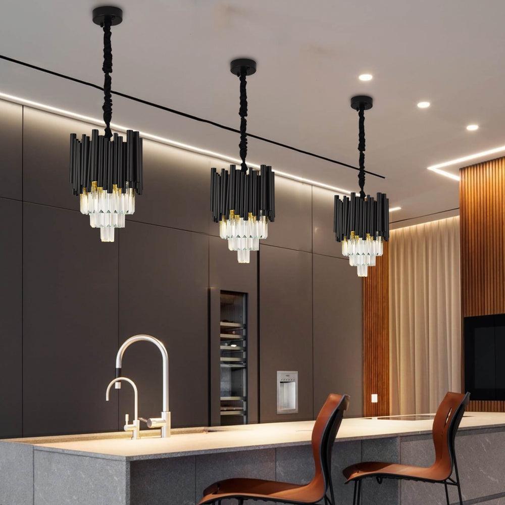 Crystal Black Bar Restaurant Chandelier Nocturne-Pendant-Small yoogee