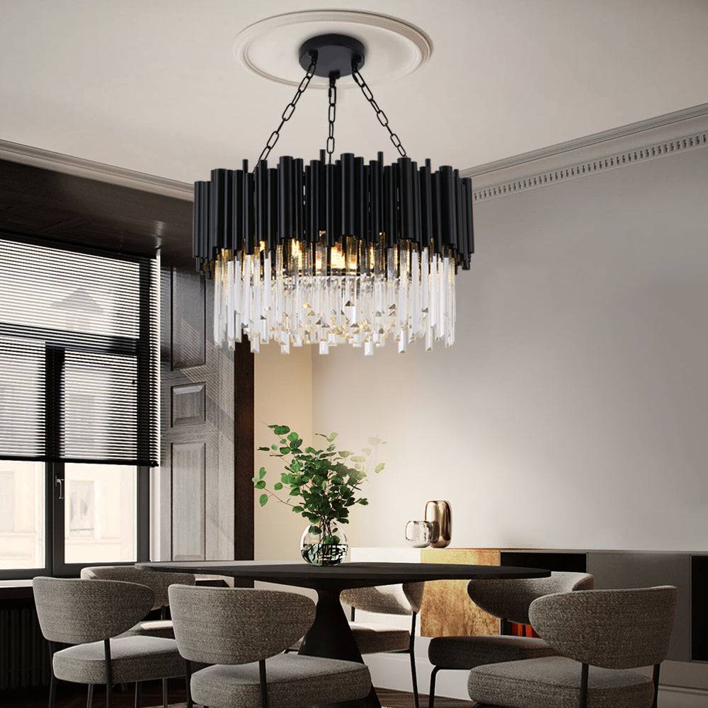 round crystal chandelier Nocturne