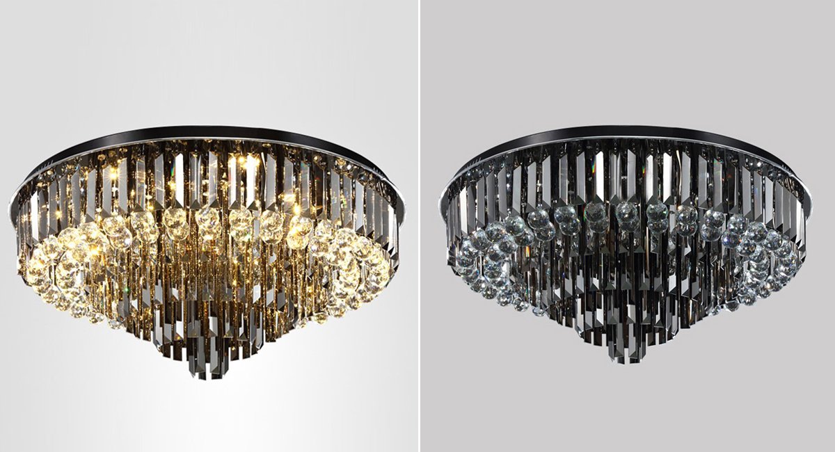 Noir Ceiling lamp-Luxury Black Ceiling Lights For Living Room-Real Shot