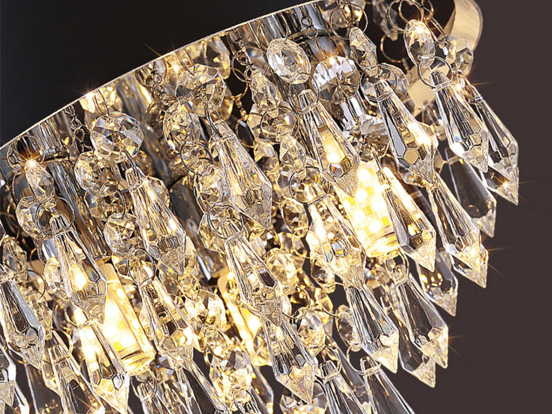 Black tassel crystal bar chandelier-Detail