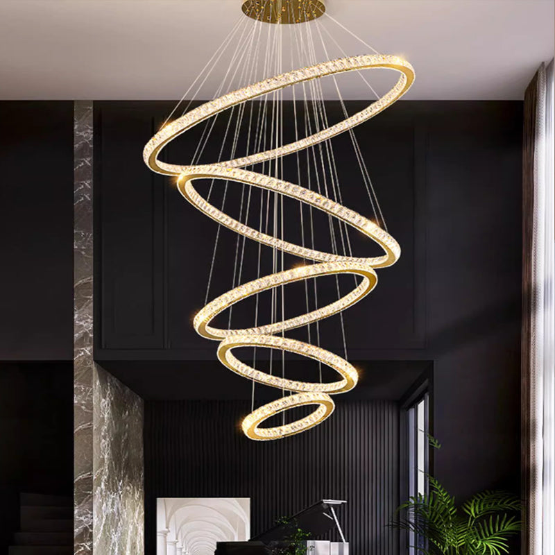 rings crystal ceiling chandelier Prosperous