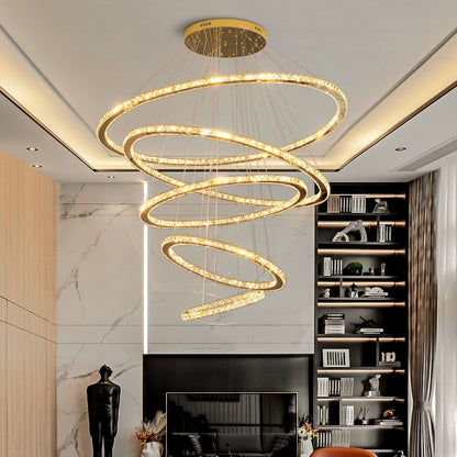 rings crystal ceiling chandelier Prosperous