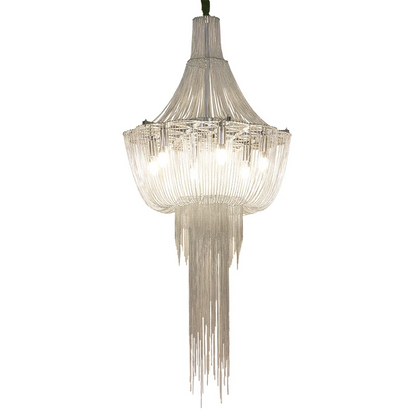 Tassel aluminum wire duplex lobby chandelier Radiance