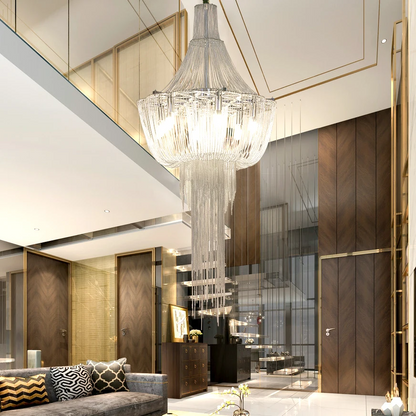 Tassel aluminum wire duplex lobby chandelier Radiance