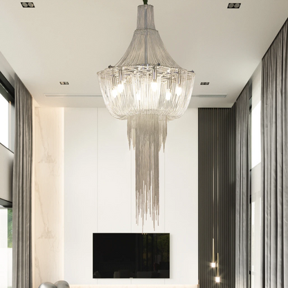 Tassel aluminum wire duplex lobby chandelier Radiance