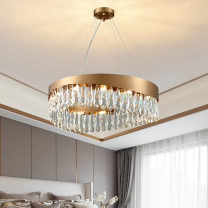 Modern simple round crystal living room chandelier Radiant-Round