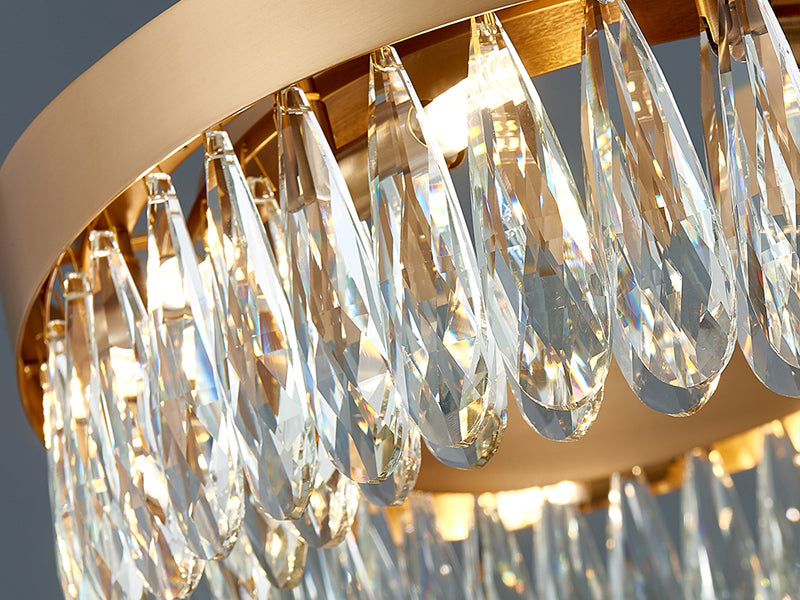 oval crystal dining room chandelier Radiant-detail