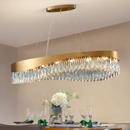 oval crystal dining room chandelier Radiant