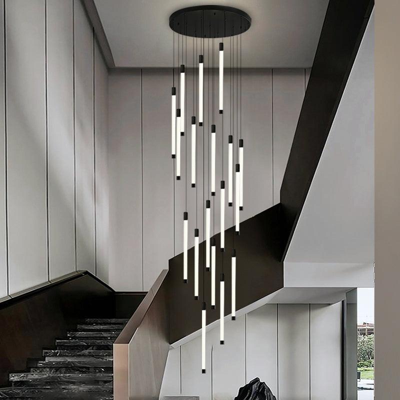 Staircase chandelier light Revolving Staircase