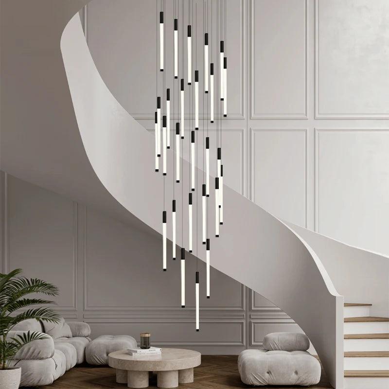 Staircase chandelier light Revolving Staircase