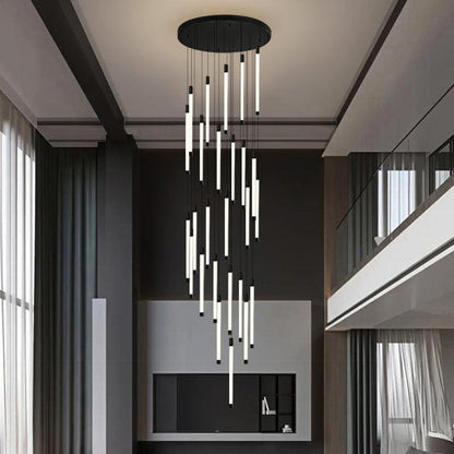 Staircase chandelier light Revolving Staircase