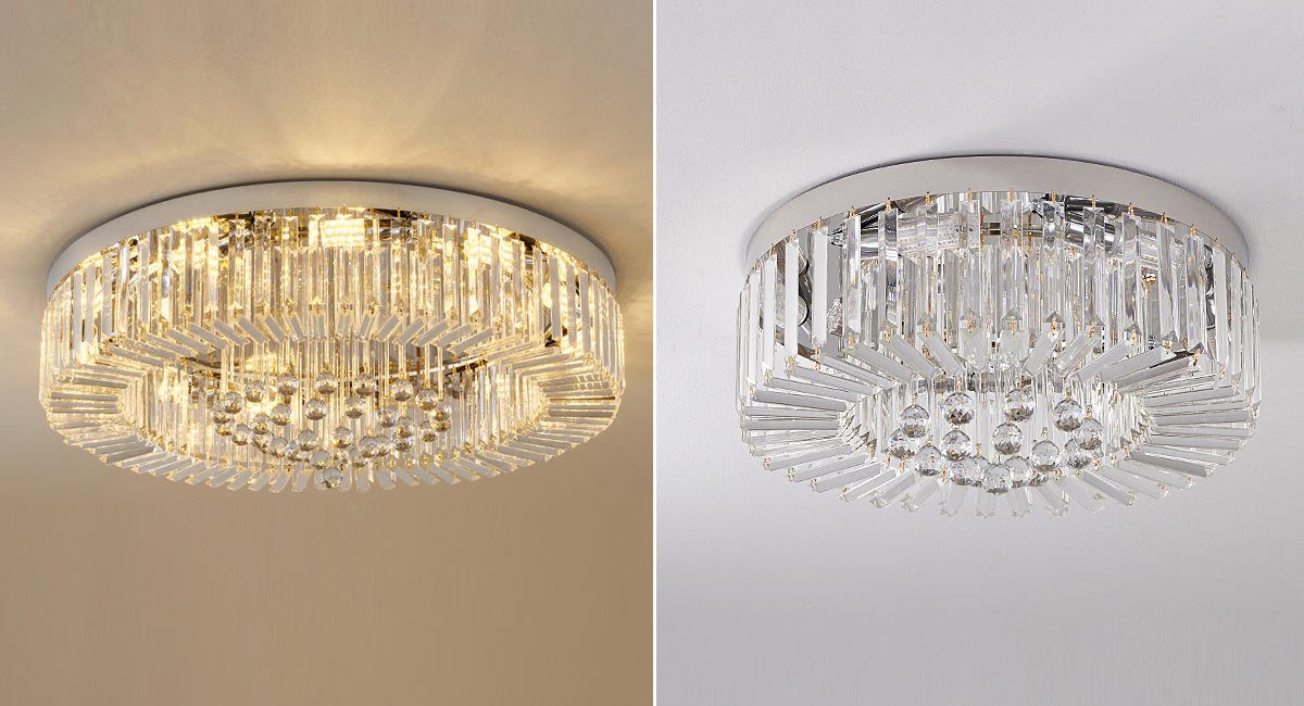 Round crystal living room ceiling lamp Shimmering Ceiling