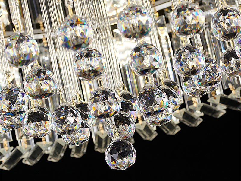 Round crystal living room ceiling lamp Shimmering Ceiling detail