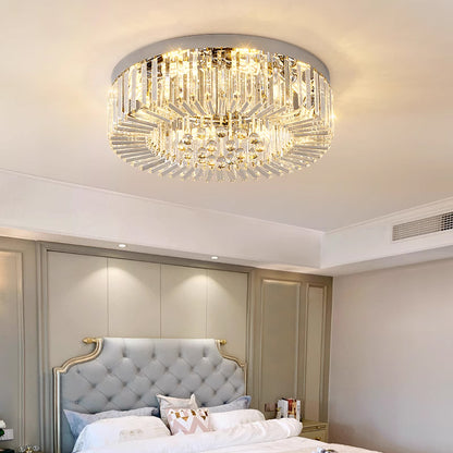 round ceiling crystal light