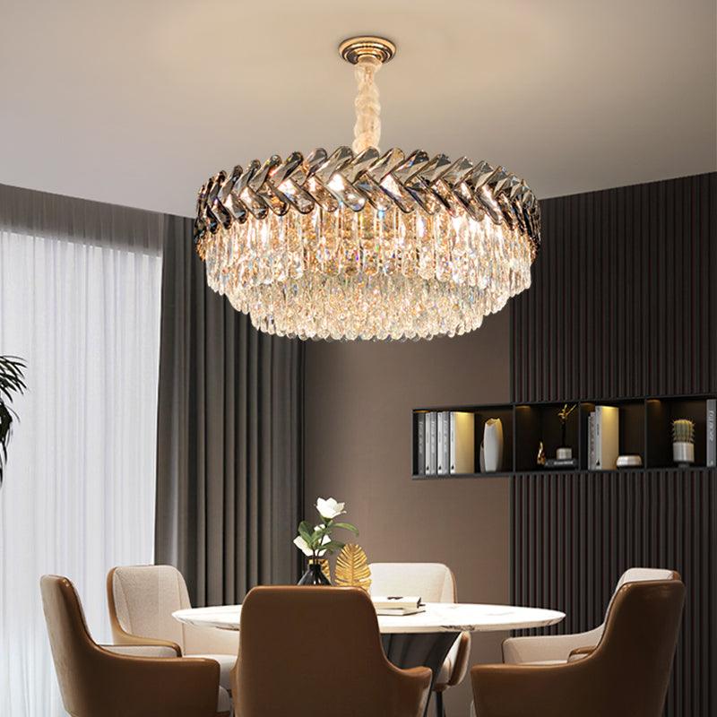 Solis Chandelier - Modern Gold Living Room Crystal Lighting Fixture