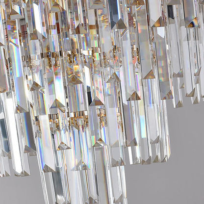 Solis Loft Chandelier - Modern Gold Smoky Gray Crystal Lighting Detail