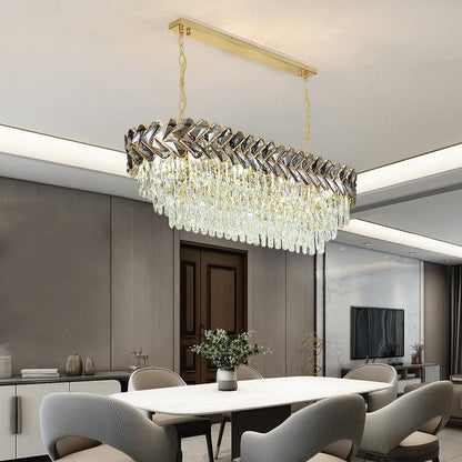 Solis Pendant Light - Dining Room Gold Crystal Dining Room Lighting