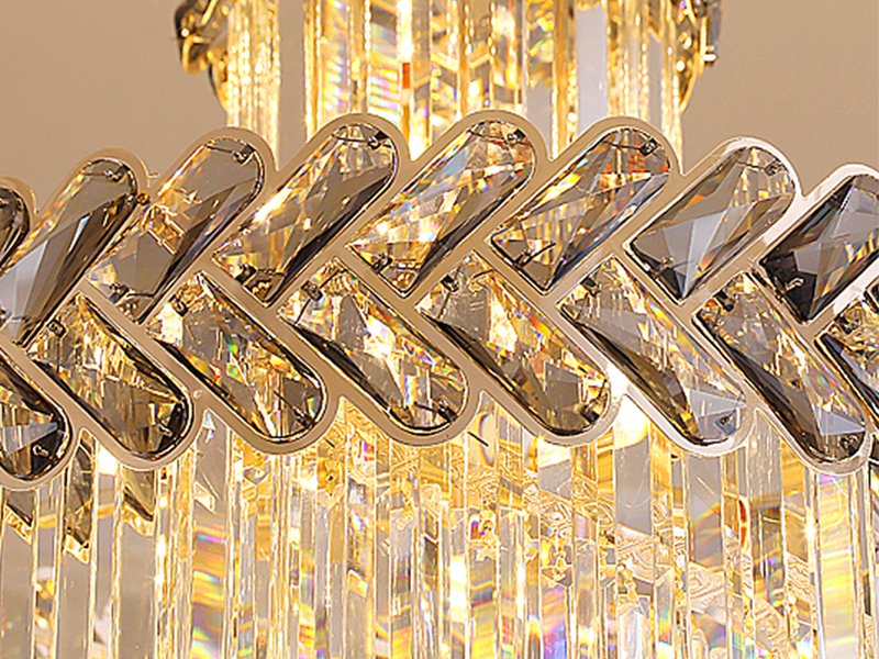 Solis Staircase Chandelier - Modern Entrance Foyer Crystal Lighting Fixture Detail