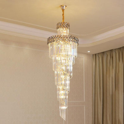 Solis Staircase Chandelier - Modern Entrance Foyer Crystal Lighting Fixture