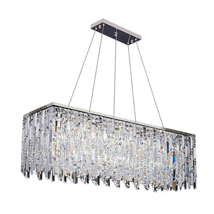 Rectangle crystal chandelier